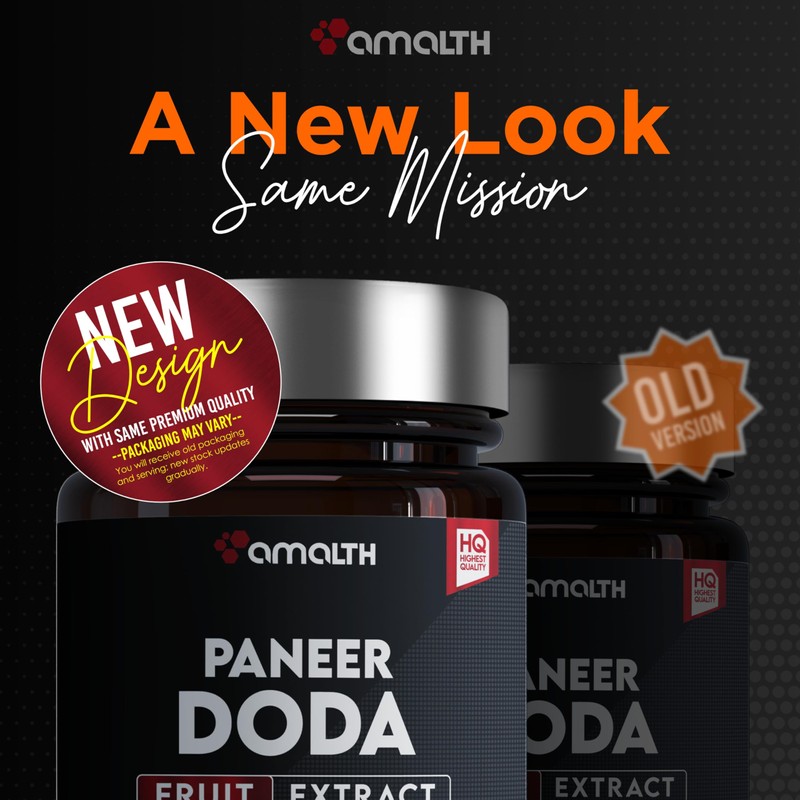 AMALTH Paneer Doda Extract 1000 mg, 120 Capsules Non-GMO &