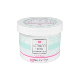 NAIL FACTORY - ACRILICO EN POLVO Para Construcción Extensión de Uñas, Nail Powder CRISTAL CLEAR, 2 Oz. / 56 Gr,