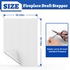 Wintcomfort Fireplace Cover, 3-Layer Insulation Fireplace Draft Blocker with Strips,