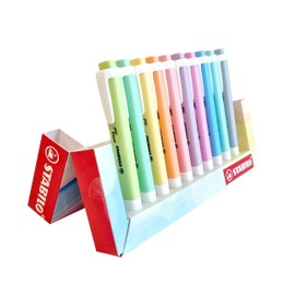 Highlighter - STABILO swing cool Pastel - Deskset of 10 - Assorted Colours