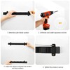 MOERDIFFER Fishing Rod Holder, Black, ABS, 6 Rods Storage, Wall
