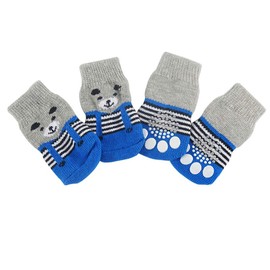 Pet Socks, Cat Dog Socks, Dog Socks, Warm Dog Socks, Ninch Slip, Cats, Puppies, Indoors, Soft, Anti-Slip, Knit Weaving, Paw Protection (Set of 4), Suitable for Small and Medium Dogs and Cats