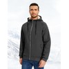 Flygo Hoodies for Men Zip Up Winter Fleece Sherpa Lined