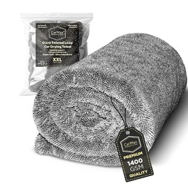 FANFX Giant Car Drying Towel – 1400GSM Ultra-Absorbent Microfibre Cloth (60cm x 90cm) | Quick-Dry, Lint-Free for Cars, Motorbikes & Household Use | XXL Detailing Towel for Streak-Free Shine