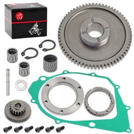 Starter Clutch One Way Bearing and Gear Idler + STARTER Motor IDLER GEAR Kit & Gasket For YAMAHA Warrior Raptor 350 Big Bear 350 Moto 4 YFM350ER Kodiak 400