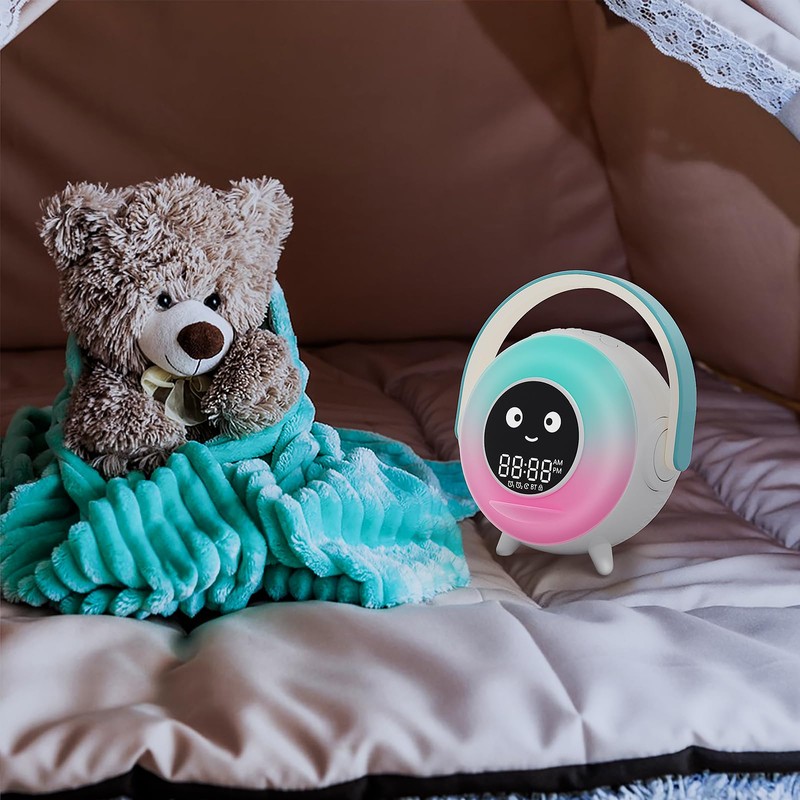 LOVME Toddlers Sleep Training Clock, Kids Alarm Clock with Bluetooth