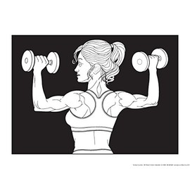 Fitnus Chart Series Female Dumbbell Shoulder Press Inspire Pose 18