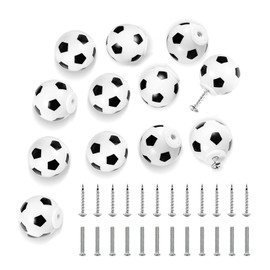 JJWNMLL 12 Pieces Football Dresser Knobs, Football Drawer Knobs, Sports Theme Decor Handles, Furniture Decoration, Pull Handles for Dresser, Cabinet, Cupboard