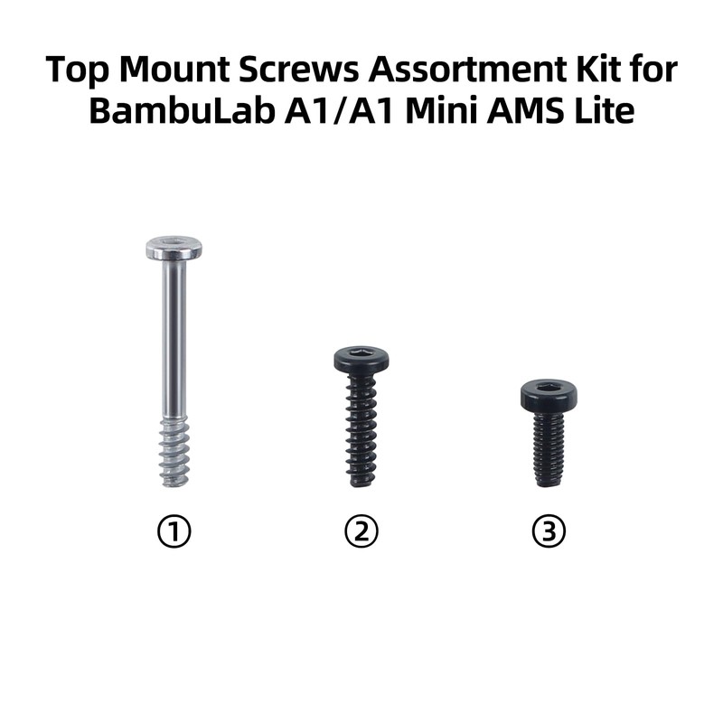 Imdinnogo Top Mount Screws Assortment Kit for BambuLab A1/A1 Mini