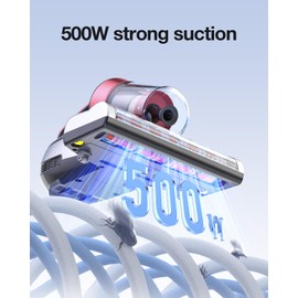 Jimmy Mattress Vacuum Cleaner, Bed Vacuum Cleaner with UV-C Light & Ultrasonic, 15Kpa Suction 500W Powerful Handheld Vacuums for Dust & Pet Hair with HEPA (BX5 Pro, Corded)