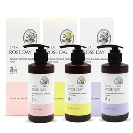 Lara [Lara Rose Day] Hypoallergenic Aroma Feminine Wash 3-Piece Gift Set / [라라로즈데이] 저자극 아로마 페미닌 여성청결제 3종 선물세트