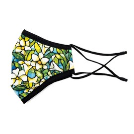 MODGY Fashion Mask 3-Layer Cloth Face Masks with Filter Pocket Insert, Nose Wire, Adjustable Ear Loops, Breathable, Reusable, Washable, Women, Men, Adults, Louis C. Tiffany Lilies