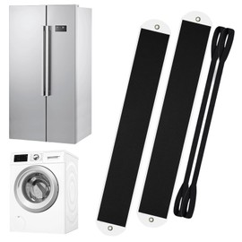 Appliance Furniture Sliders for Heavy Duty Carpet/Hardwood - 660lb Capacity 2-Pack, Thick Non-Scratch Moving Pads for Refrigerators, Safes - Reusable Appliance Mover with Pull Straps (4ft)