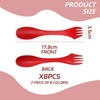 QIHUAN 8 Pieces Plastic Forks, Reusable Tableware, Outdoor Portable Spoons,