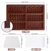FDKYOEK 2 PCS 6-In-1 Chocolate Bar Mold with 100PCS Plastic