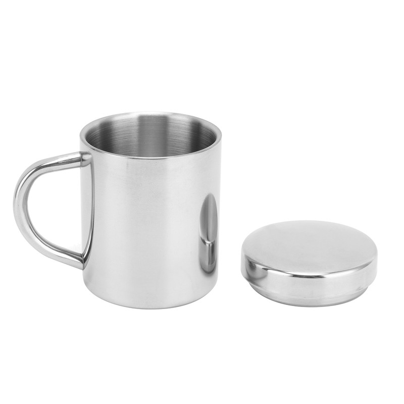 Tea Cup Portable 304 Stainless Steel Water Cup with Lid