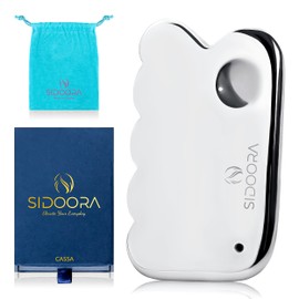 【SIDOORA】カッサ かっさプレート テラヘルツ鉱石 グアシャ 業界愛用のテラヘルツかっさ！顔用 ボディ用 頭皮マッサージ用 ストラップ&ポーチ&箱付き