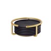 Spectrum Absorbent Coasters with Holder Set of 6 Gold Modern