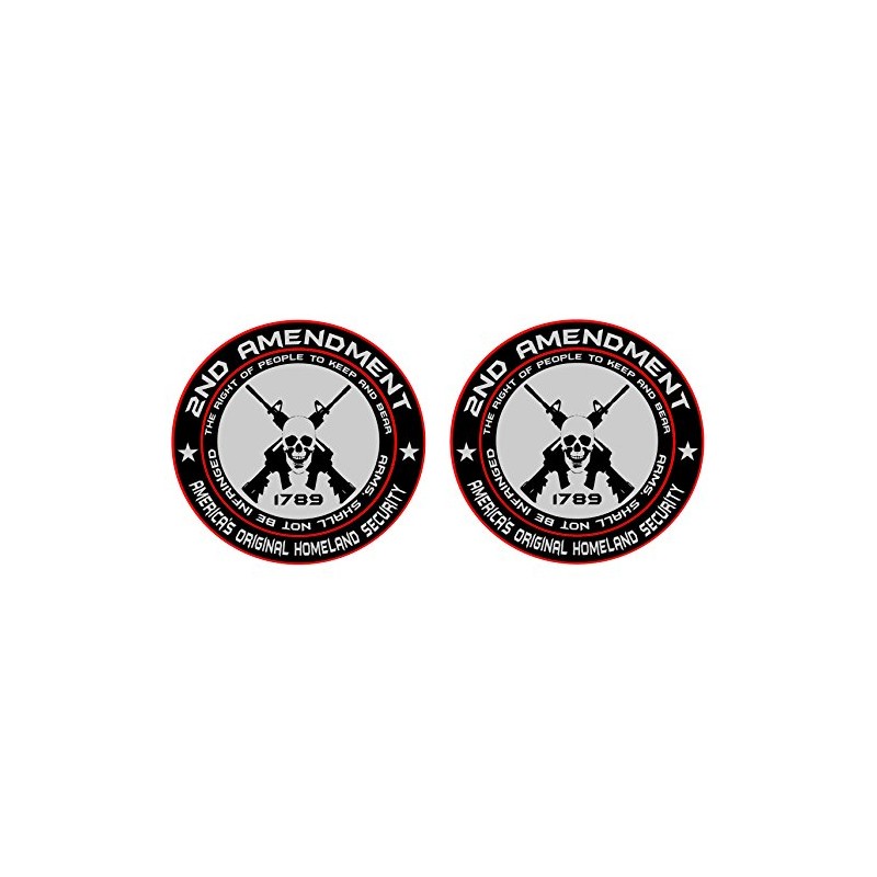 2x 2nd Amendment - America's Original Homeland Security Round Bumper