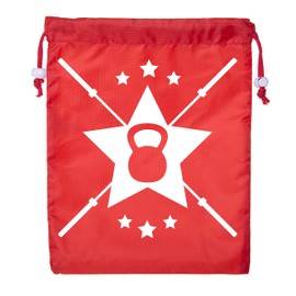 Extreme Fitness Bags, Powerlifting Drawstring Backpacks, Mini Gym Cinch Sacks - 3PK Red CA2655Fitness S4