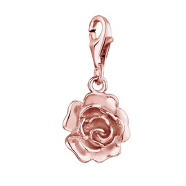 Nenalina 0402821521 Rose Carabiner Charm Pendant for Charm Bracelet 925 Sterling Silver, Sterling Silver