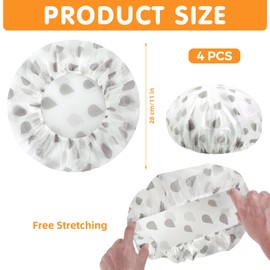 4 PCS Food Covers Elastic, Bowl Covers Reusable Stretchy, Fresh Keeping Bags Waterproof, Bread Proofing Bowl Food Storage Wrap, For Bread Rising, Storage, Vegetables, Meat (Gray)