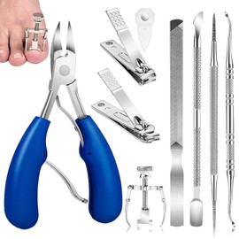 Thick Toenails Clippers | Stainless Steel Heavy Duty Toenail Pliers,Seniors Feet Nails Trimmer Portable Pedicure Equipment Easy Grip for Grandfather, Grandmother