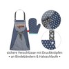 Emily´s Check Kitchen Rocket Kitchen Apron & Oven Glove for