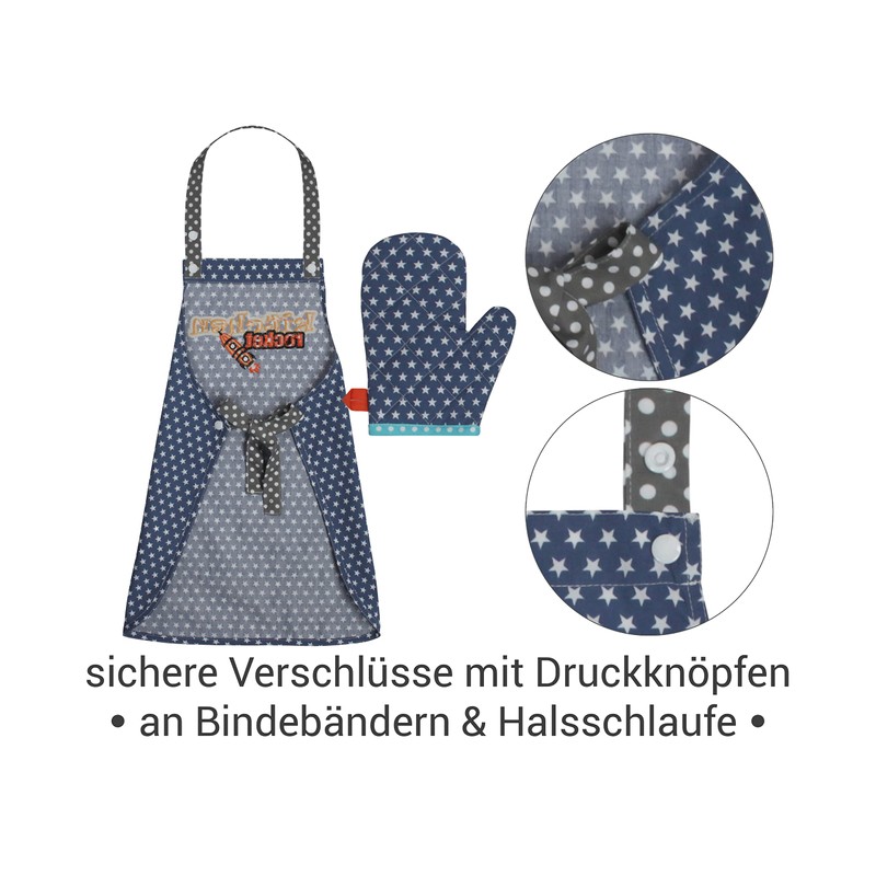 Emily´s Check Kitchen Rocket Kitchen Apron & Oven Glove for