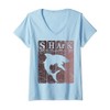 Womens Shark Periodic Table Elements Retro Shark Selachimorphaphile V-Neck T-Shirt