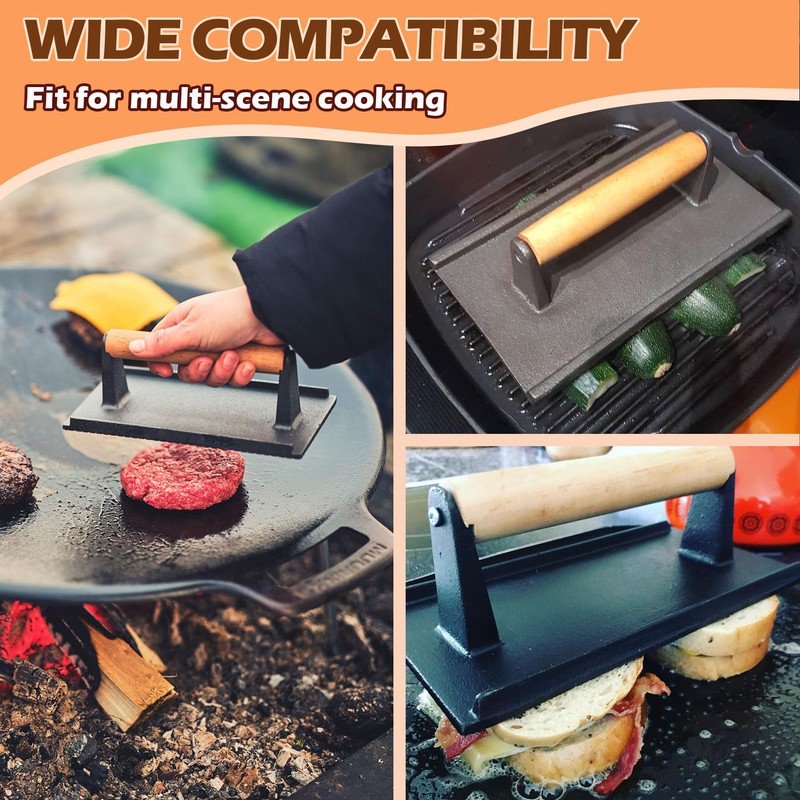 14 Inch Rectangular Melting Dome & Grill Press Kit for