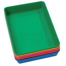 AMAZING CHILD Set of 5 Small Coloured Trays (Each Tray approx 5" x 7" x 1") _ Premium Quality