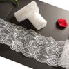 LaceRealm 3.5 inch ×10 Yards Raw White Floral Pattern Trim