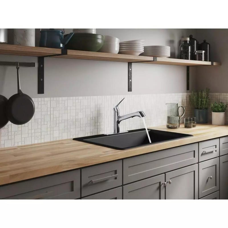 Kohler NEW!! KOHLER Vin Single-Handle Pull-Out Sprayer Kitchen Faucet Polished