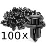 AQJ 100 Pcs Set Plastic Rivet Car Fender Bumper Push