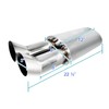Spec-D Tuning Dual Slant Tip 3" Outlet 2.5" Inlet Stainless