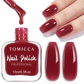 TOMICCA Easy Peel Off Gel Kit Removable Gel Nail Starter Peel Off Base Gel (Purple Red)
