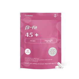 B - Fit Suplemento Mujer 45 Con Isoflavonas Coenzima Q10 Calcio Magnesio Vitaminas D3 K2 B12 60 Cpsulas Veganas Vitaminas Para Mujer