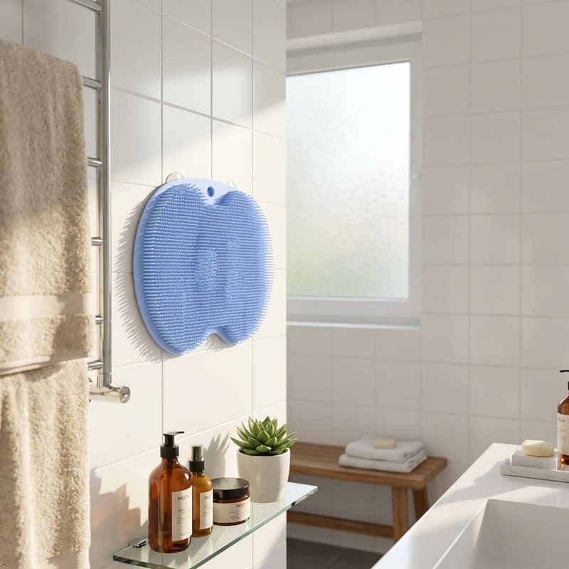 Upgraded Version Shower Foot Scrubber Mat, TPR, 11.81 x 8.66