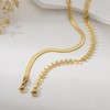 Gold Bracelets for Women Waterproof 14K Gold Plated Snake/Fishbone Chain
