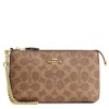 Coach Large Wristlet W Chain, IM/Tan/Brown