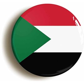Ozorath Sudan Sudanese National Flag Button Badge (1inch / 25mm diameter)