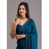 TRENDMALLS Women's Moss Chiffon Siroski work Saree with Belt Unstitch