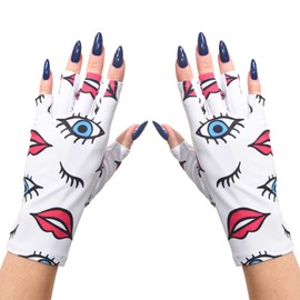 ManiGlovz - The ORIGINAL UPF 50+ UV Light Protective Nail Gloves | Gel Manicure Gloves and Anti UV Fingerless Gloves for Women | Can be Used as Sun Protection Gloves for Driving | Lipstick and Lashes