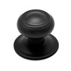 Jdel Black Fixed Door Knob for Entrance Door