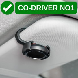 Car Sun Visor Mount for CO-DRIVER NO1, 1 Set, in Black, Compatible with OOONO CO-DRIVER NO1, Made of Sturdy Plastic, Not 3D Printed, Camera Warning Clip Bezel, Radar Detector Holder for No1