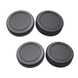 Rear Lens Cap & Body Cap Set Compatible with Olympus Micro 4/3 DSLR camera + Micro 4/3 Mount Lens kit EM10II EM5II OM1 EM1 Camera (2 Pack)