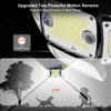 JumJam Solar Lights Outdoor, 4 Heads Motion Sensor Light with