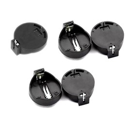 QYAJS 5PCS BS-2-1 3V CR2032 CR2025 CR2016 Coin Cell Battery Holder Socket Holder Case Black