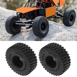 ECSiNG 4Pcs Simulation Crawler Tires Compatible with TRX4M SCX24 AX24 Crawler Vehicles for RC Vehicles 58 x 24mm Rubber Plastic
